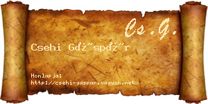 Csehi Gáspár névjegykártya
